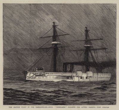 A brit flotta a Dardanellákon alkotó: Joseph Nash